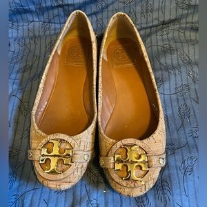 Tory Burch Aaden cork ballerina flats. Size 5.5